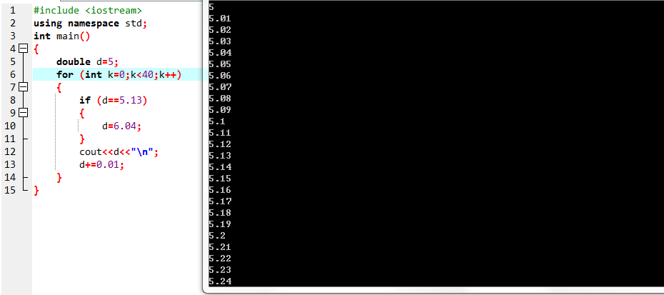 C++ 疑問有關int 同double 係for loop中用if statement | LIHKG 討論區