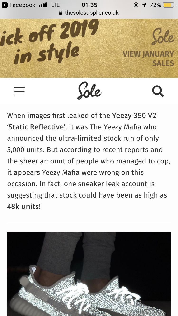 YEEZY BOOST 350 V2 Static Facebook